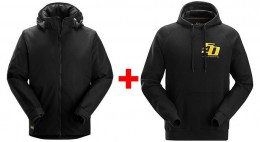 Snickers 1104 AllroundWork Waterproof Insulated Jacket - Black + F.O.C. Hoodie £149.95